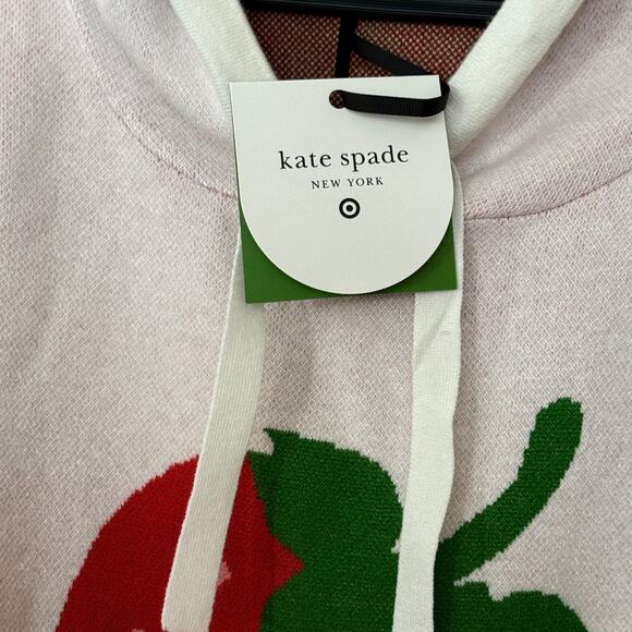 NWT Kate Spade x Target Strawberry Hoodie XL Cream Limited Edition Pullover - Picture 7 of 12